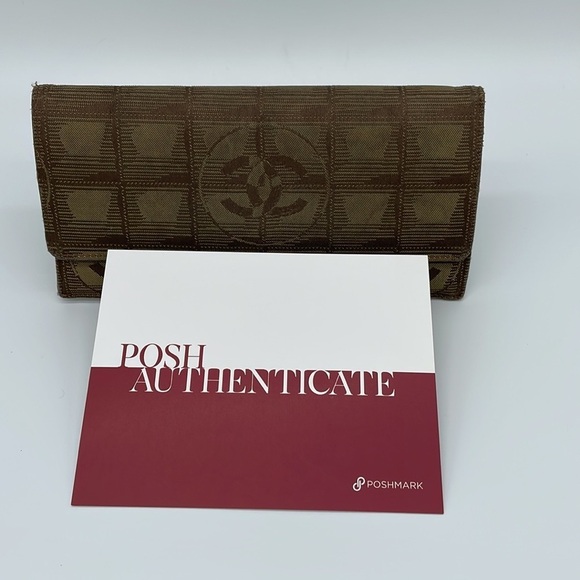 Chanel CC Flap Canvas Travel Line Long Wallet in Khaki/Brown - Picture 15 of 15